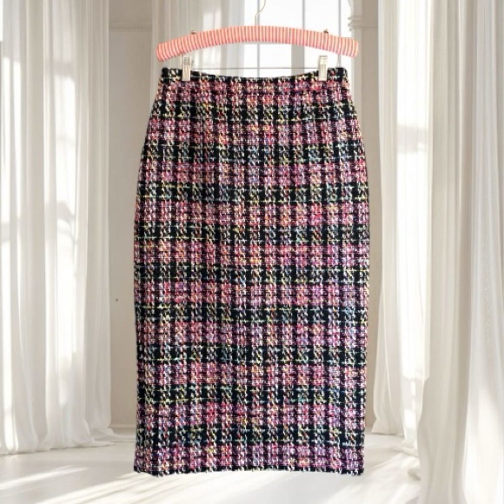 Halogen Colorful Tweed Pencil Skirt Size 6